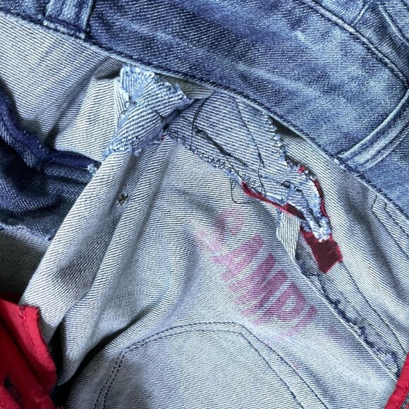 Sasson Skirt Maxi Denim Painted Studded Sample Item Vintage y2K (6) - Picture 7 of 8